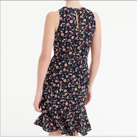 J. Crew Mercantile Floral Ruffle Hem Dress Size 00 - Picture 4 of 13